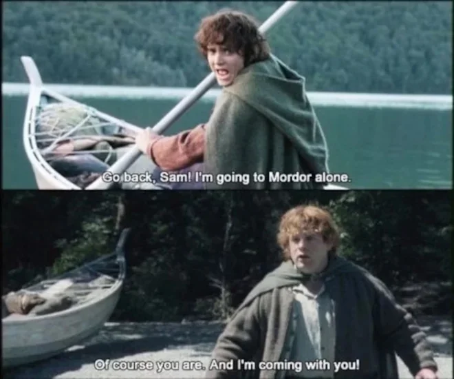 Sam and Frodo