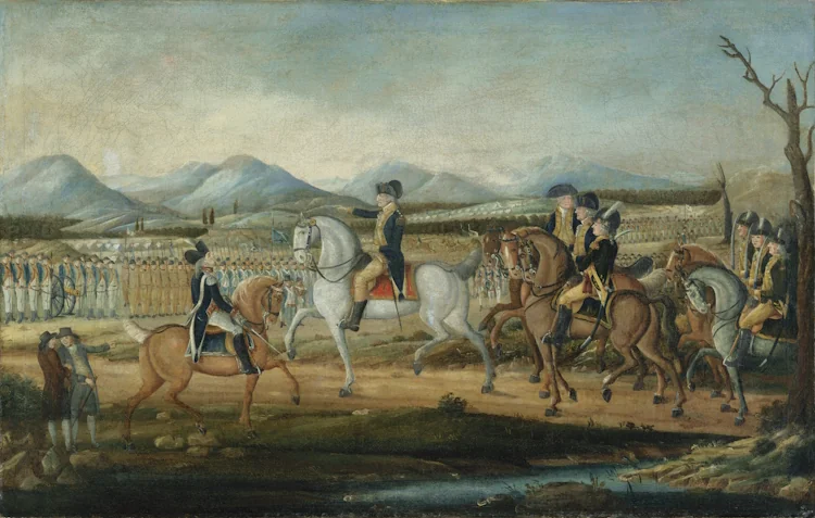 George Washington on his way to suppress the Whiskey Rebellion