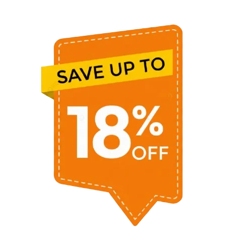 save up to 18% off