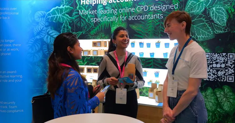 Chatting at Accountex